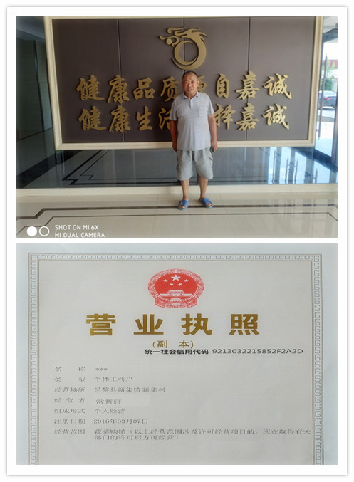 营业执照模板_常哲轩副本